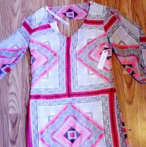 BISOU BISOU print midi dress